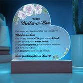 Heart Acrylic Gift for Mother-in-Law, Sentimental Keepsake, Loving Gift from Daughter-in-Law